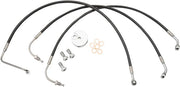 La Choppers Svart Flätad Bromsslang Kit För Ape Hangers