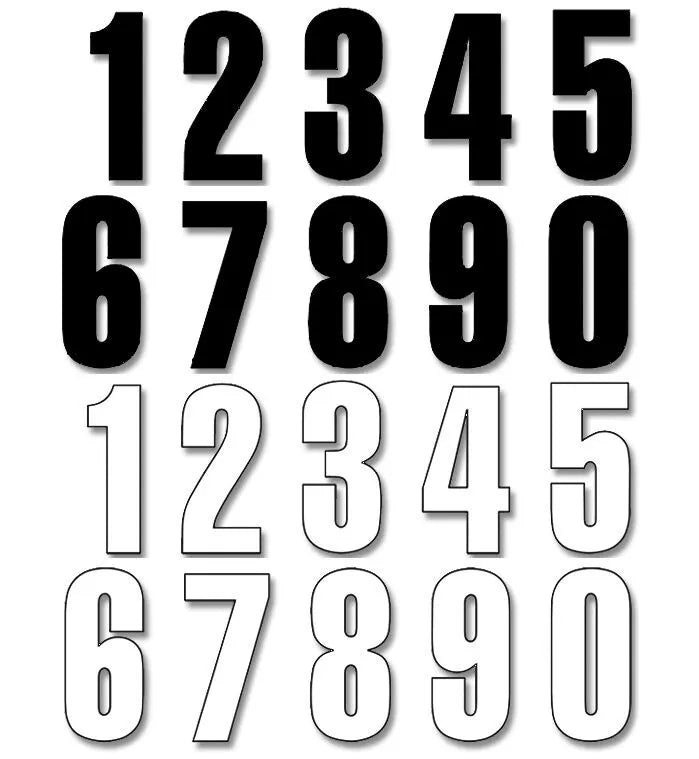 Blackbird Racing Number Plate Graphic 7 - Two Series Numbers
