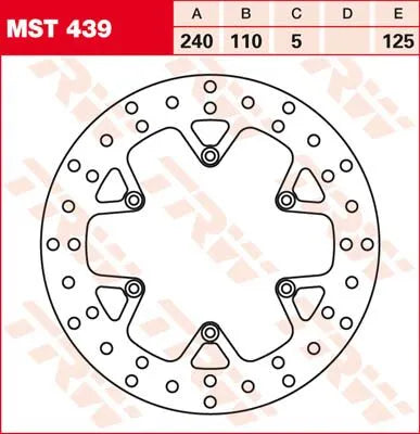 Trw Rund Fast Bromsskiva 220-250mm - Bak