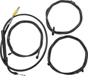 La Choppers Midnight Braided Handlebar Cable/Brake Line Kit for