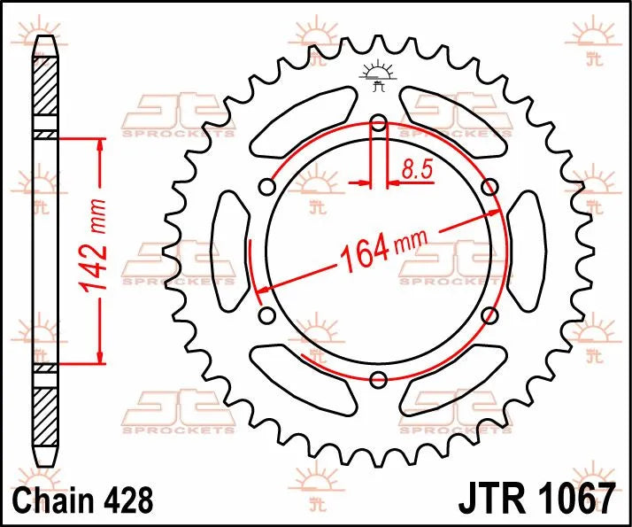 Jt Sprockets Steel Rear Sprocket 52t