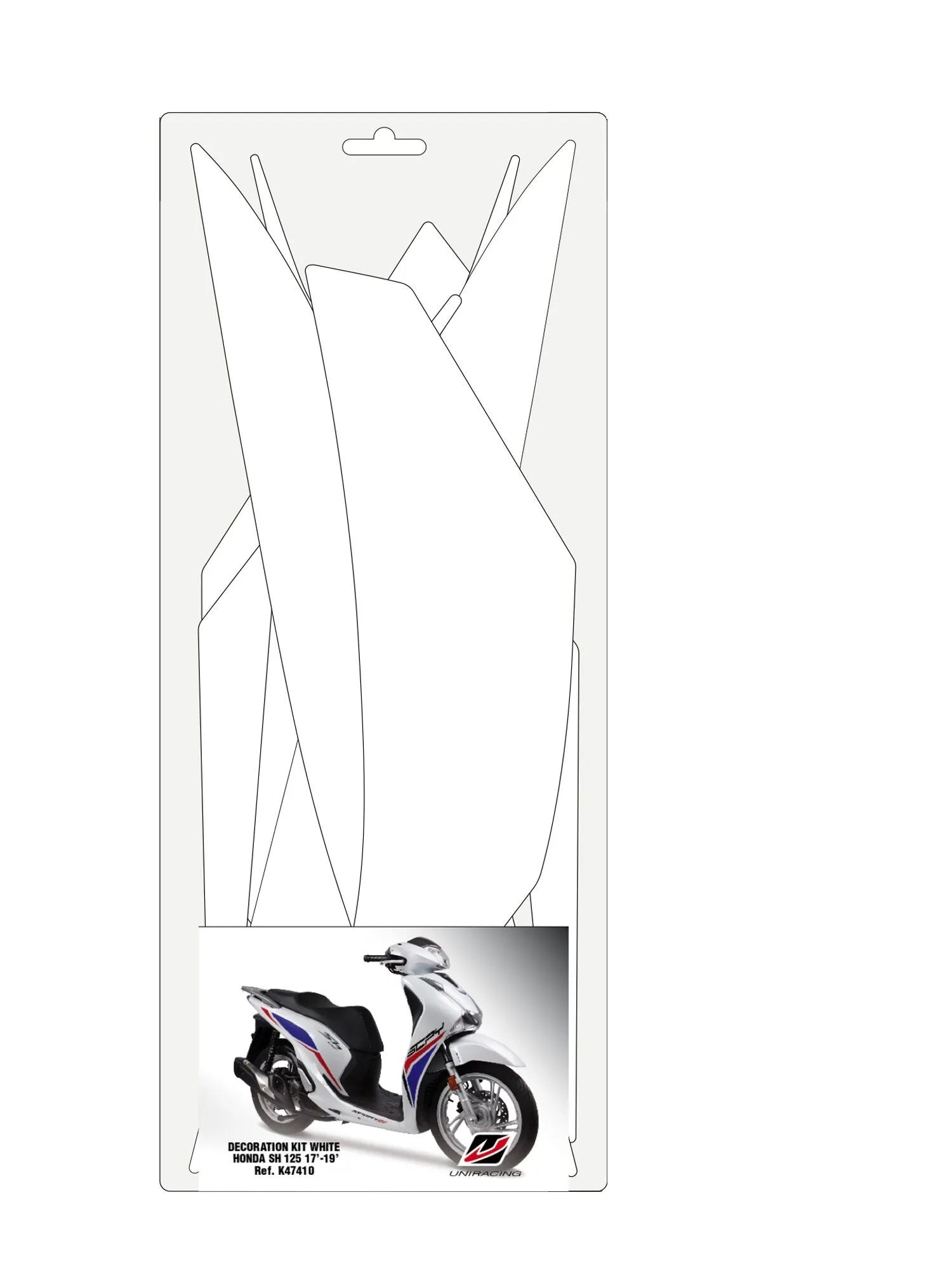 Uniracing Scooter Decals For Honda Scooters - Blue/red