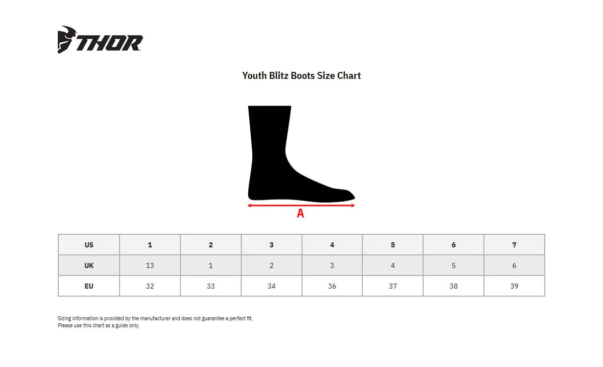 Thor Youth Blitz XR Boots Acid/Black