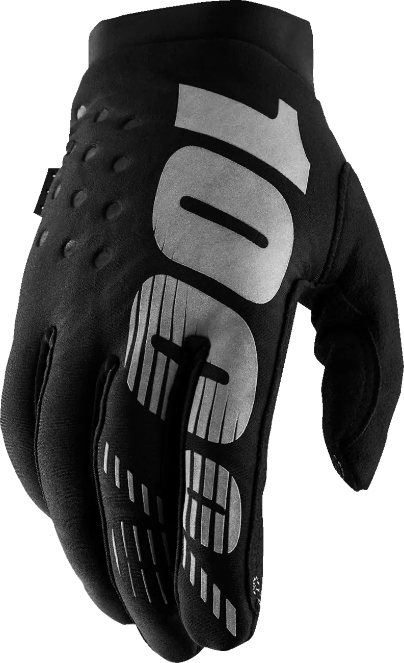 100% Women's Brisker Gloves - Gray, Black