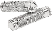 Accutronix Knurled Diamond Grips - Chrome, 1"