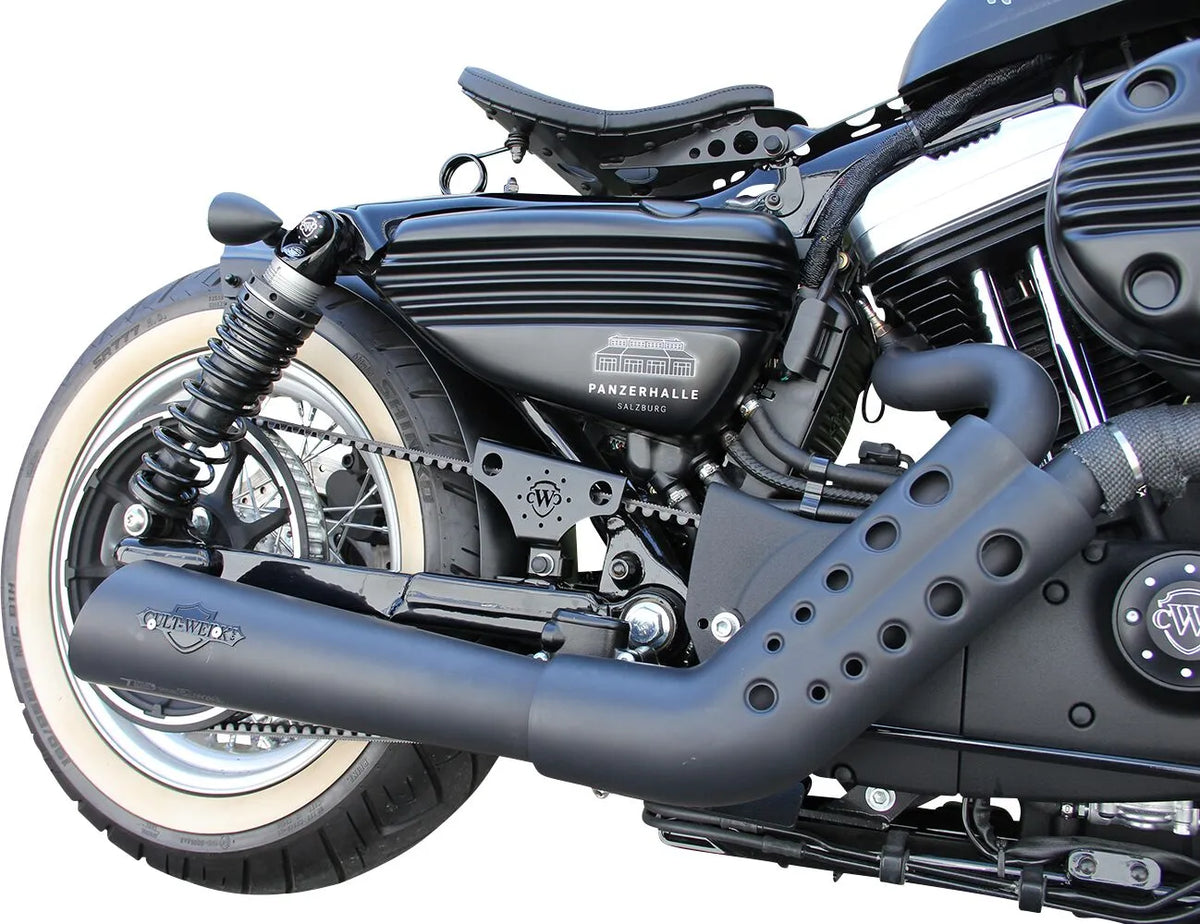 Cult Werk Short Belt Guard Black for Harley Davidson Sportster