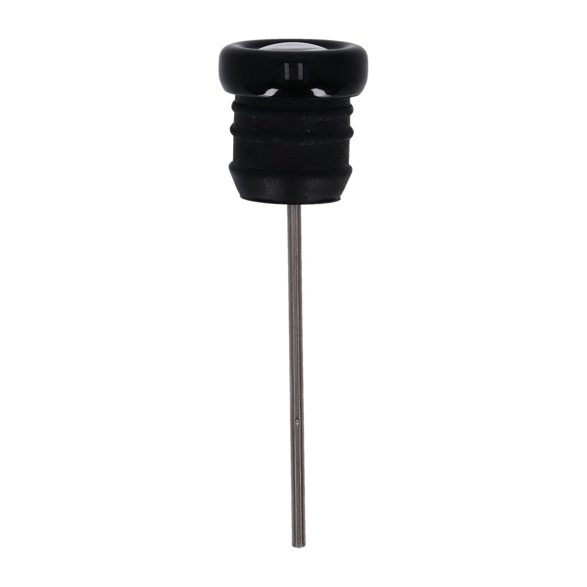MCS Oil tank dipstick with temperature gauge - Black w/white face