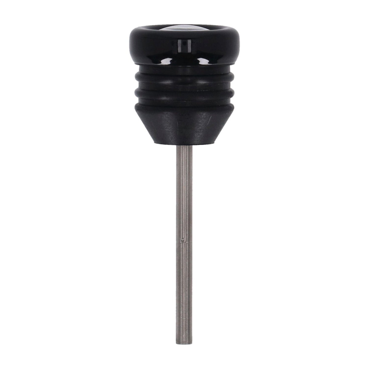 MCS Oil tank dipstick with temperature gauge - Black w/black face