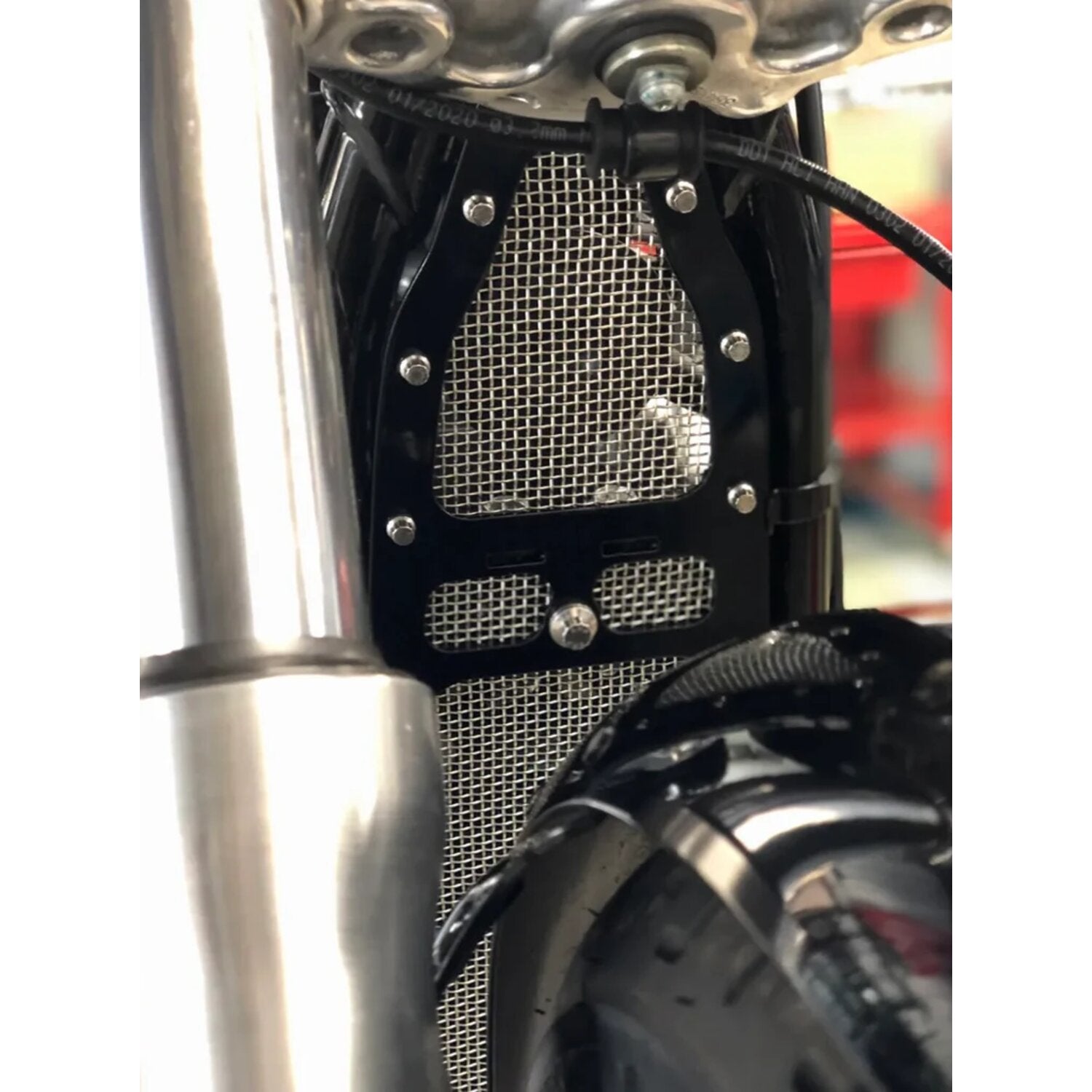 Bare Knuckle Performance M8 Softail oil cooler cover guard