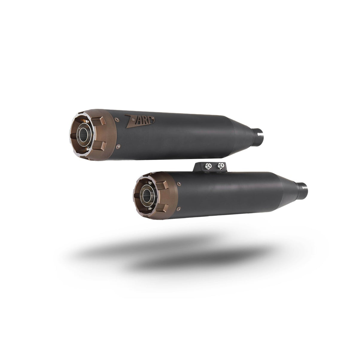 Zard 'Overlapped' 2-2 slip-on mufflers - Black / Bronze