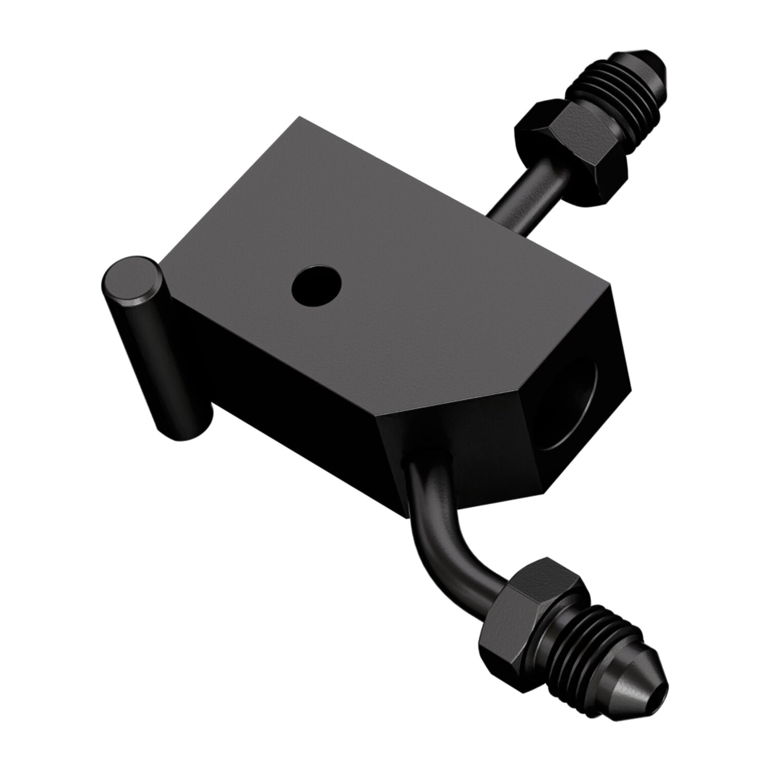 Goodridge steel brake tee - Black plated carbon steel