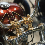 Indian Larry Motorcycles Indian Larry Throwback Risers - 2" rise - Polished brass