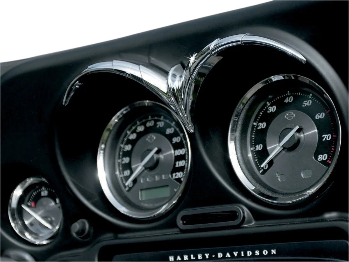 Kuryakyn Speedometer/tachometer Gauge Brow - Chrome