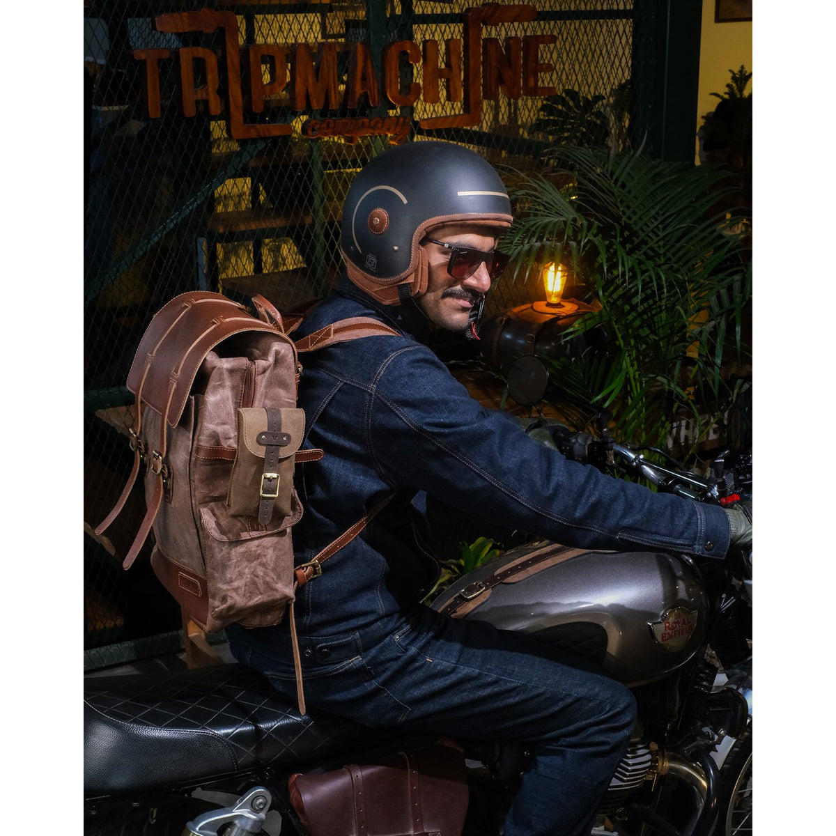 Trip Machine Moto Exclusive Utility Pouch - Tobacco Brown