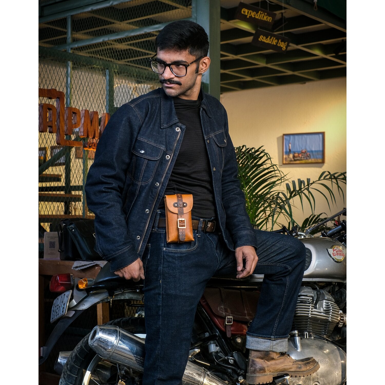 Trip Machine Moto Exclusive Utility Pouch - Vintage Tan