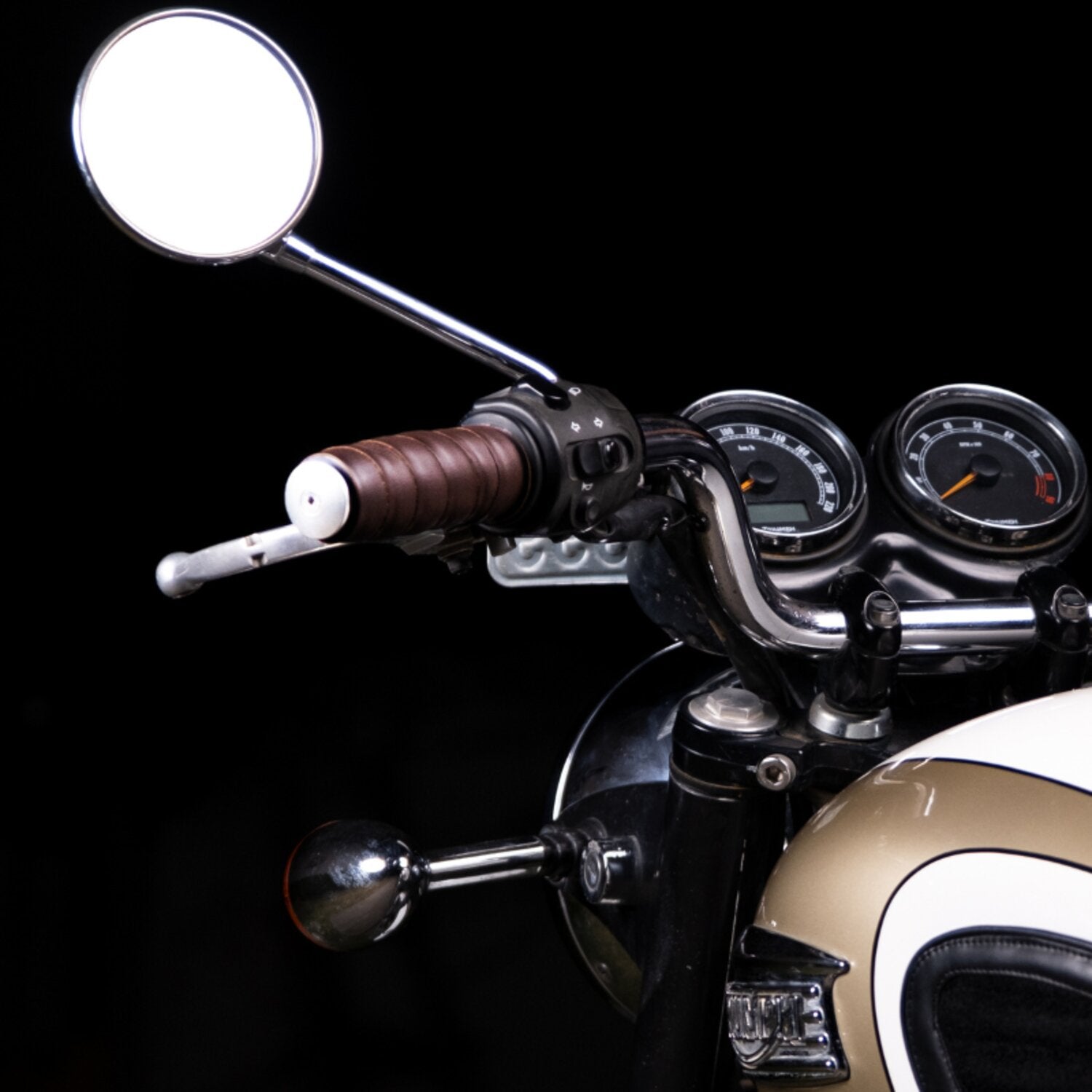 Trip Machine leather handlebar grip wraps - Dark Brown Caffe