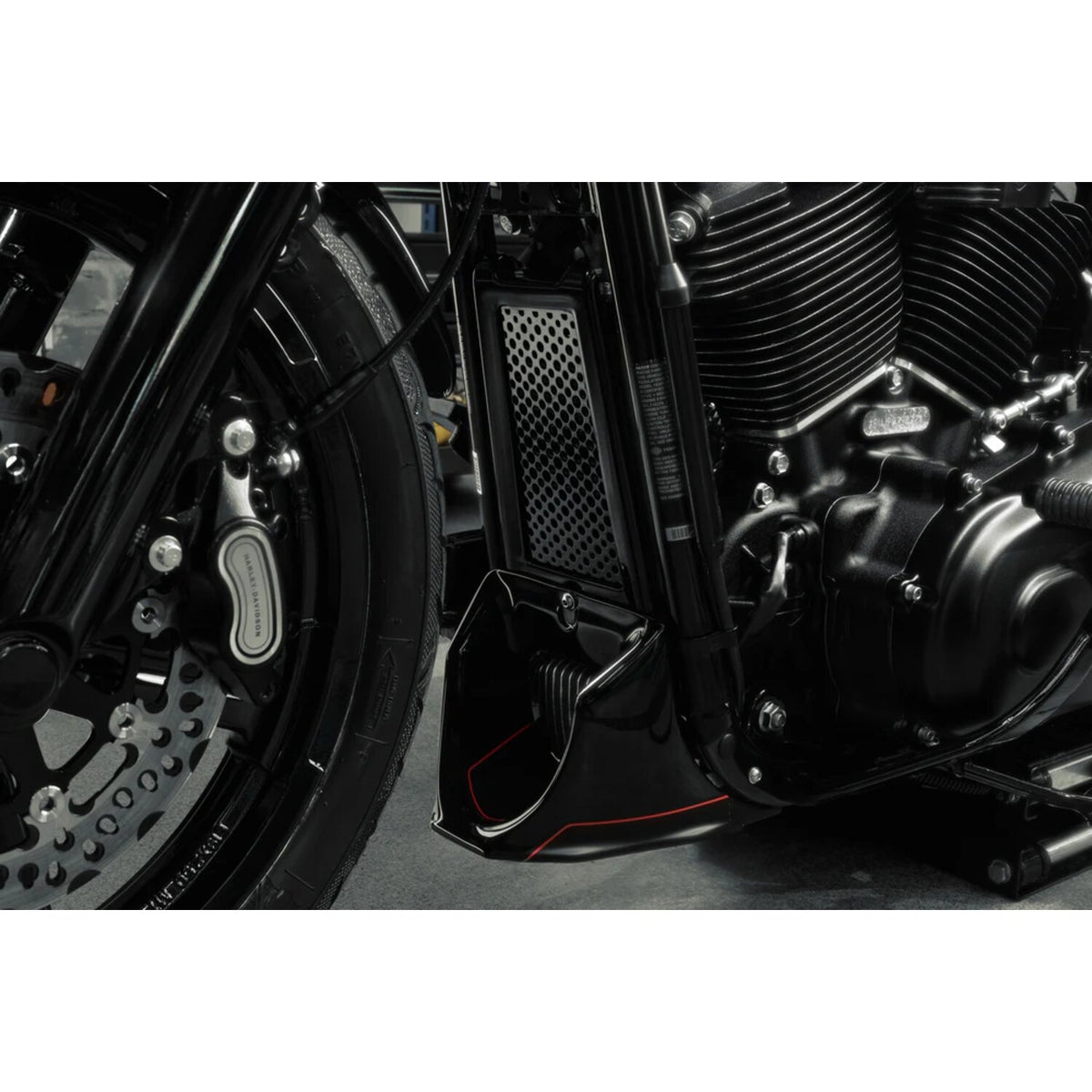 Killer Custom oil radiator guard 'Hot Rod' - Black
