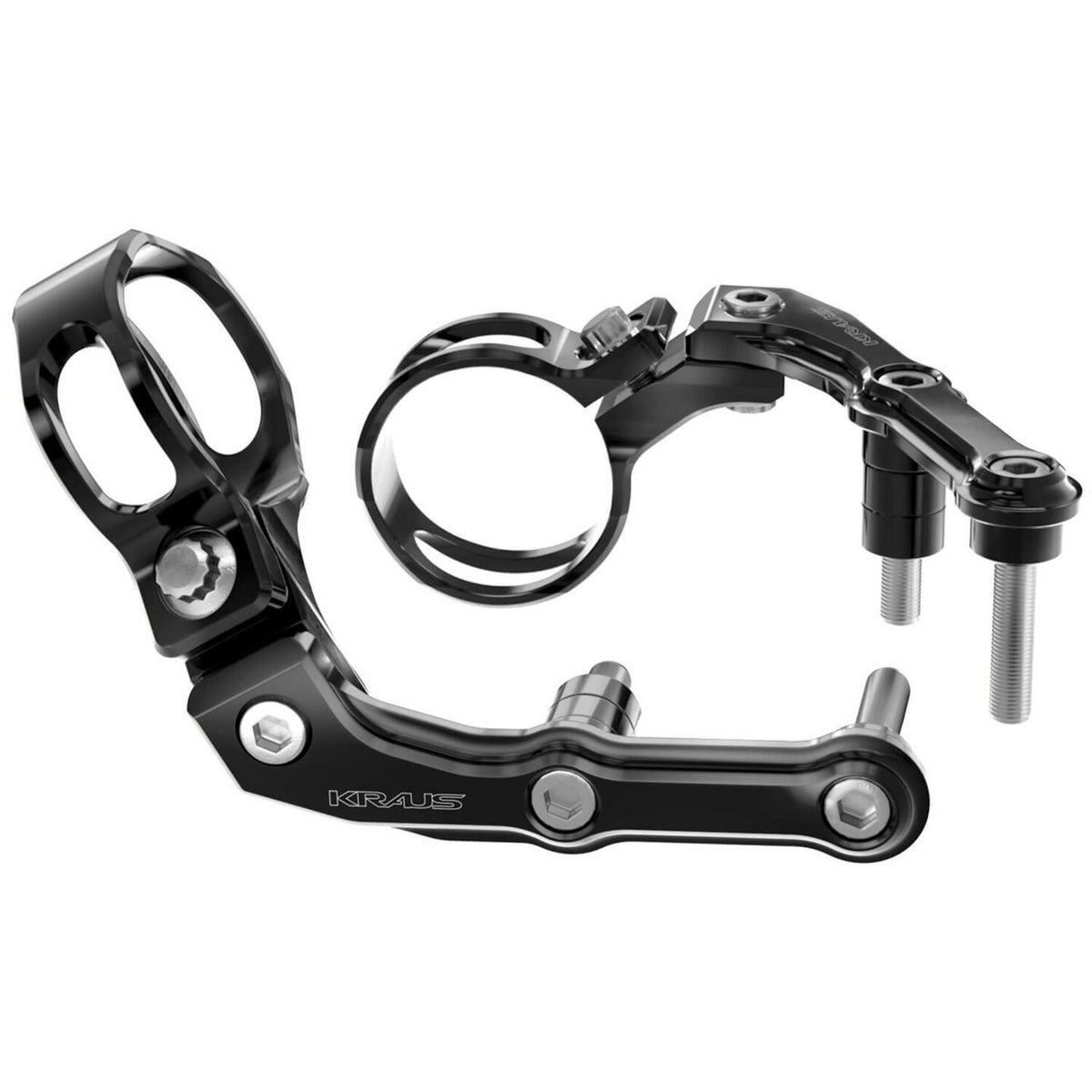 Kraus Remote Reservoir Mounts for Öhlins - Black anodized
