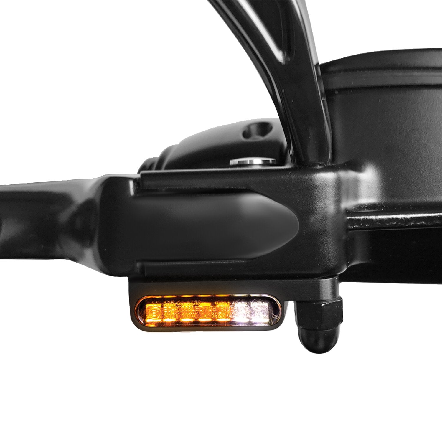 HeinzBikes 'Stripes' below bar turn signals - Black with PL