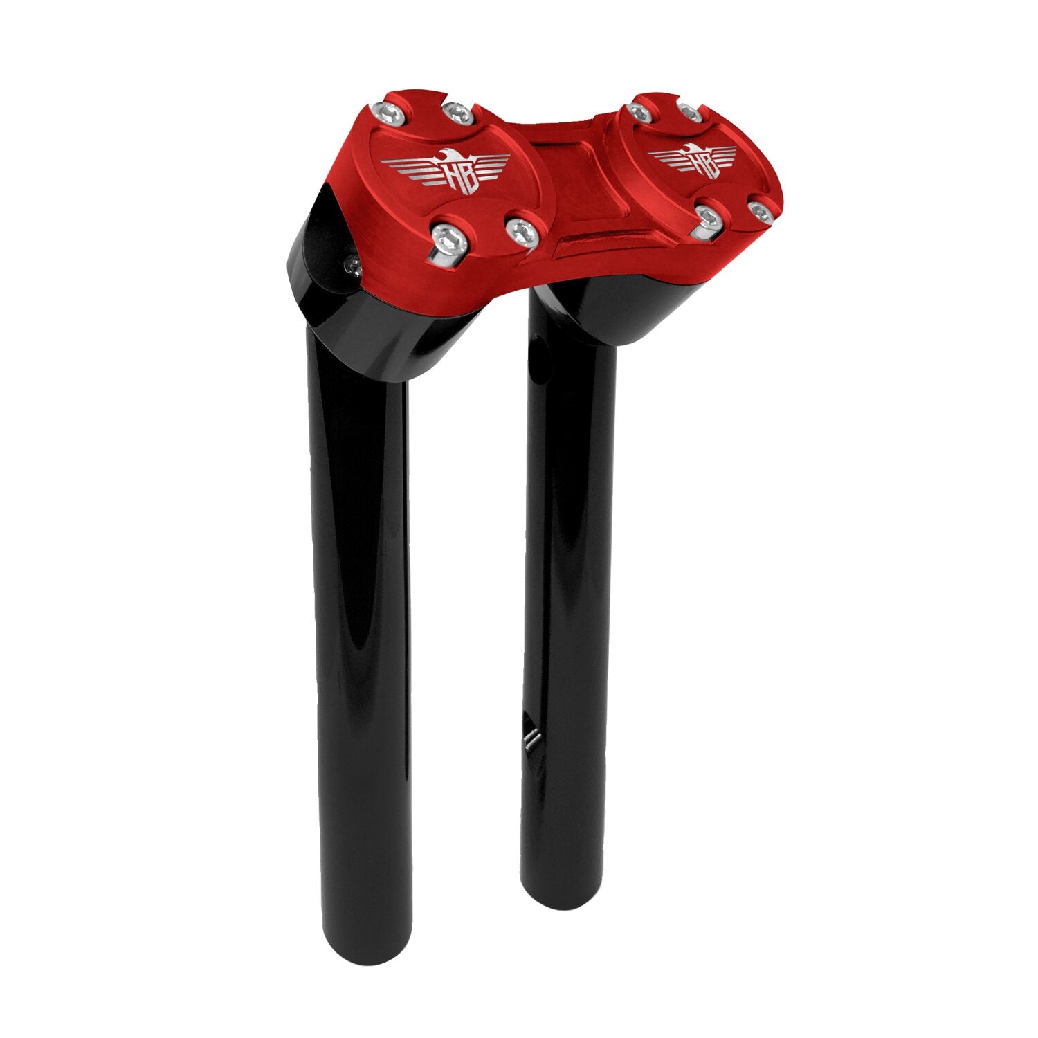 HeinzBikes Clubstyle pullback risers 10" - Black/Red