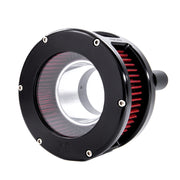 Feuling BA air cleaner - Black - Red filter - Clear cover