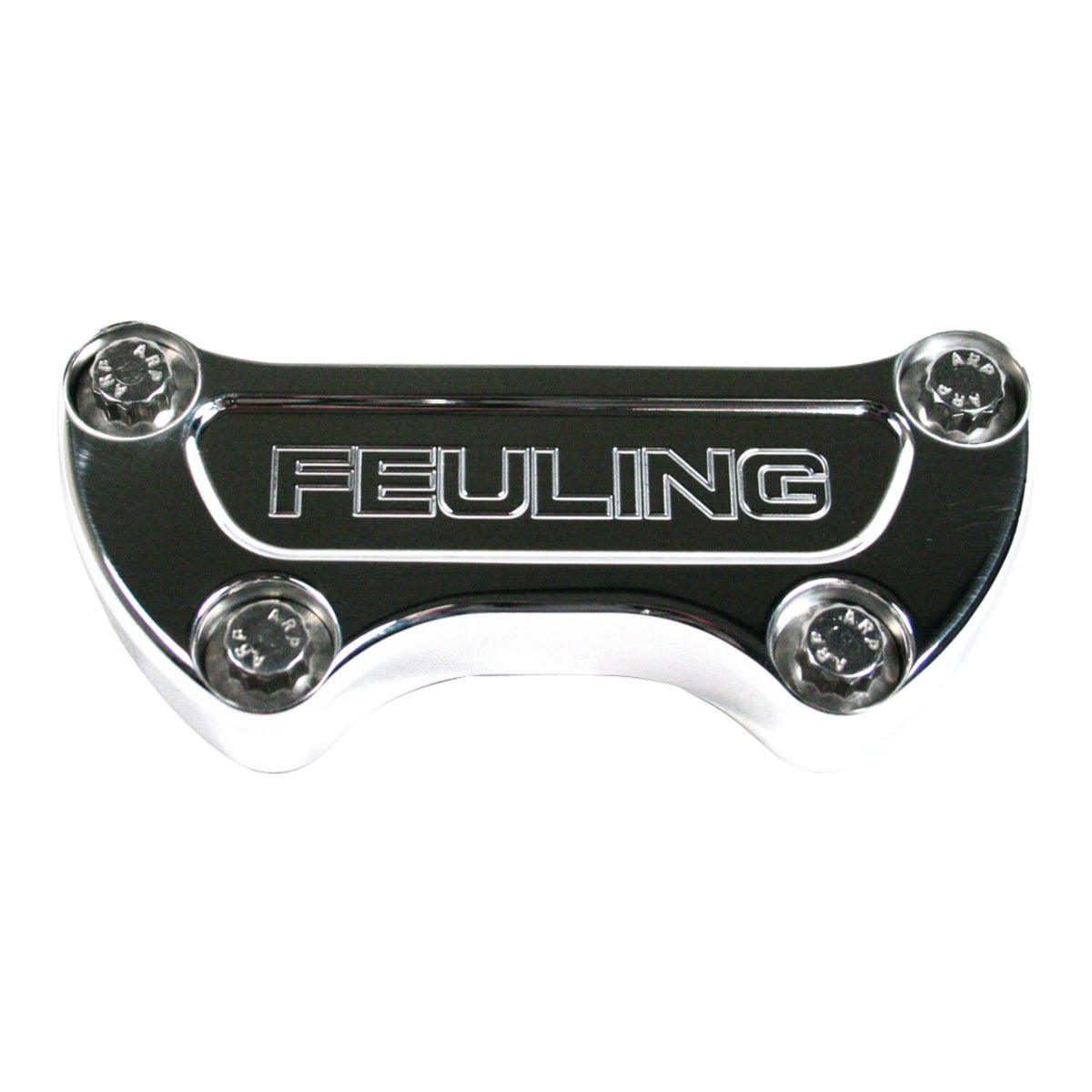 Feuling handlebar top clamp - Feuling Logo - Polished