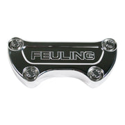 Feuling handlebar top clamp - Feuling Logo - Chrome