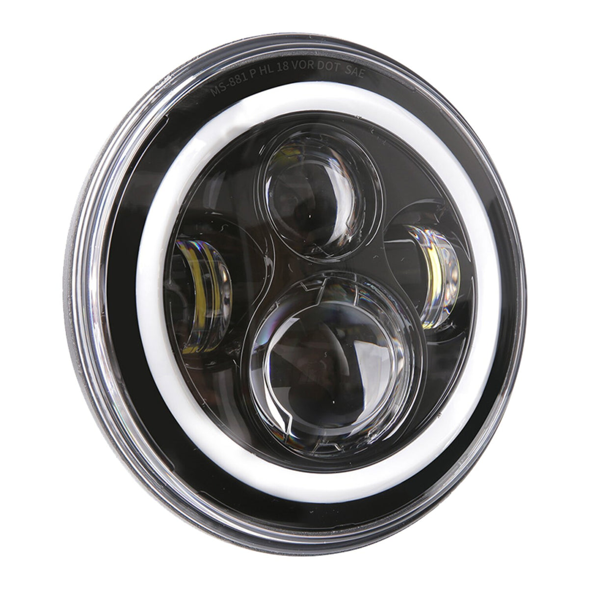 MCS Bright 7" LED headlamp - Chrome