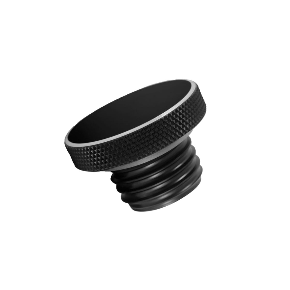 Motone vented gas cap - Black aluminum
