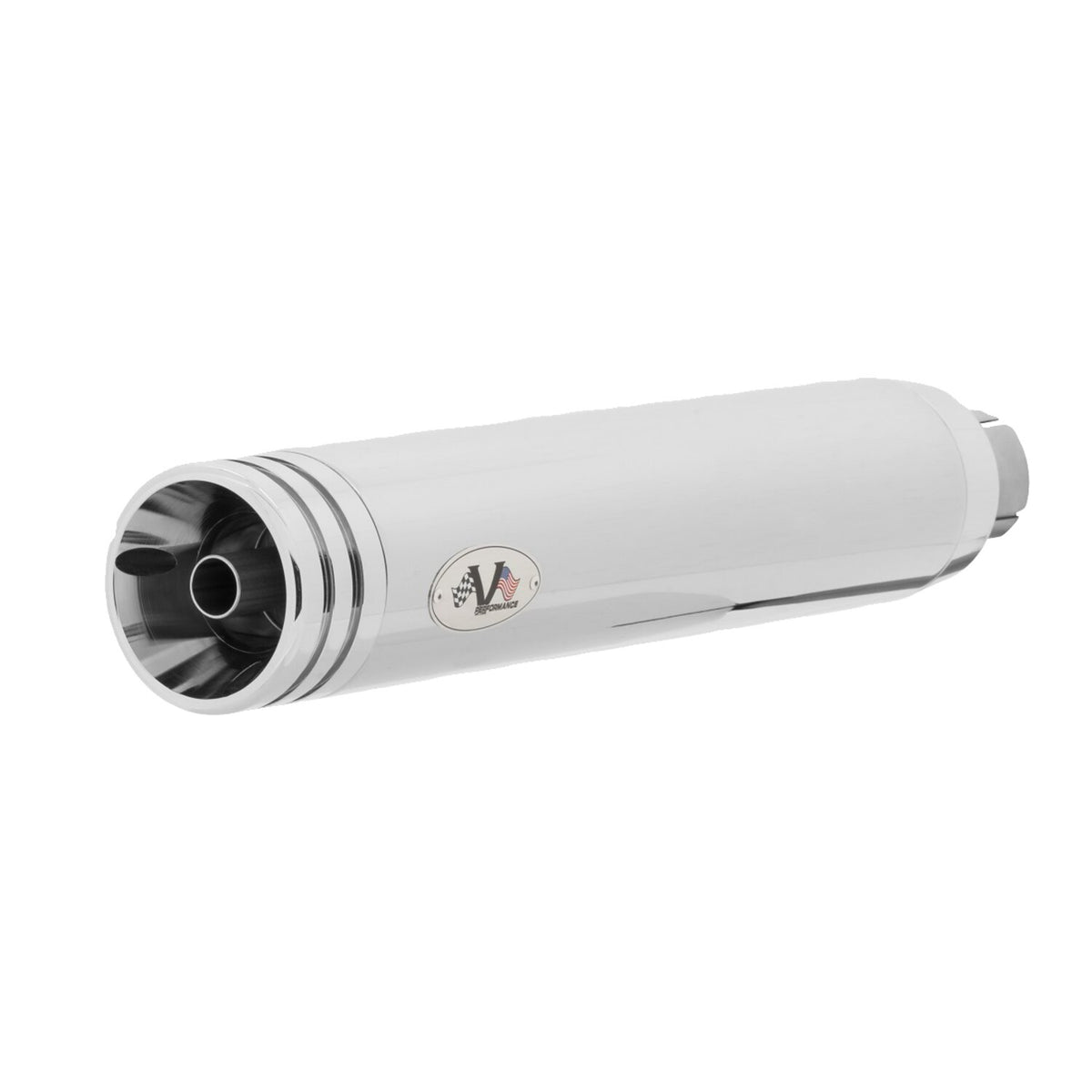 V Performance Double Ring slip-on mufflers - Chrome