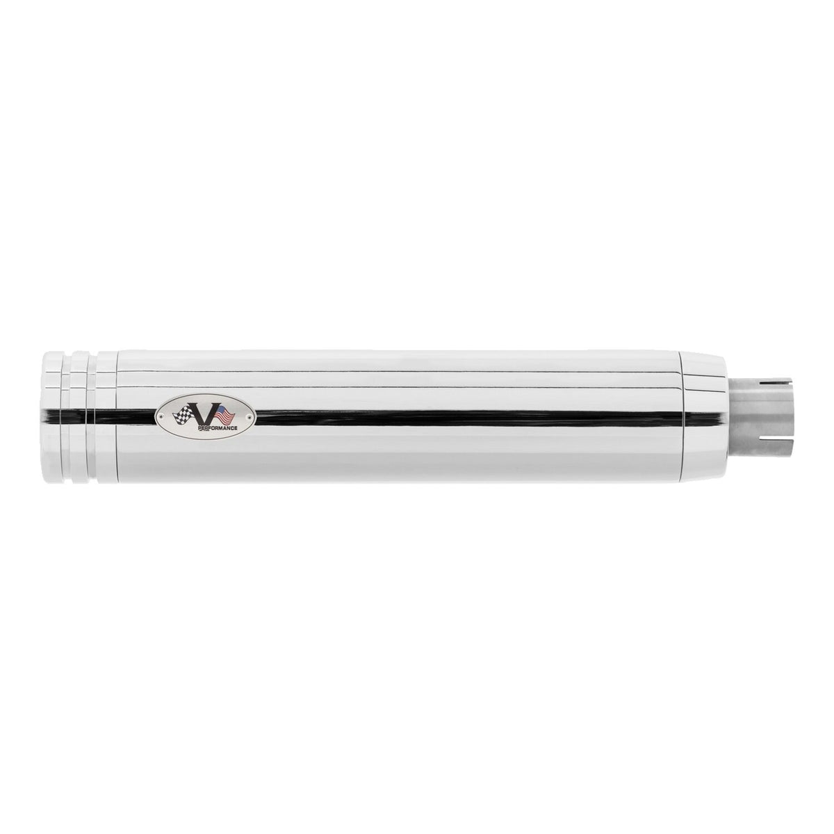 V Performance Double Ring slip-on mufflers - Chrome