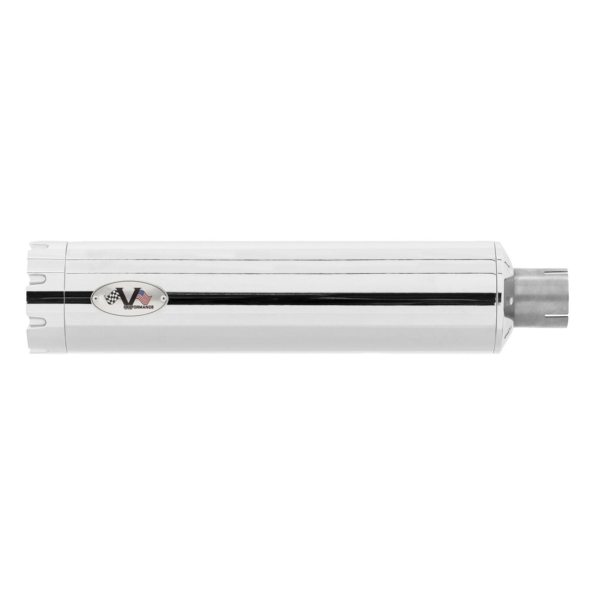 V Performance 114mm Revolver slip-on mufflers - Chrome