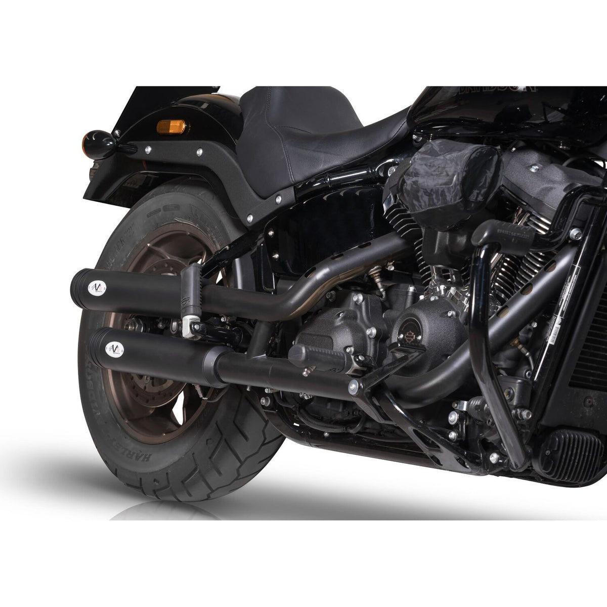 V Performance 'Double Ring' slip-on muffler set - Black