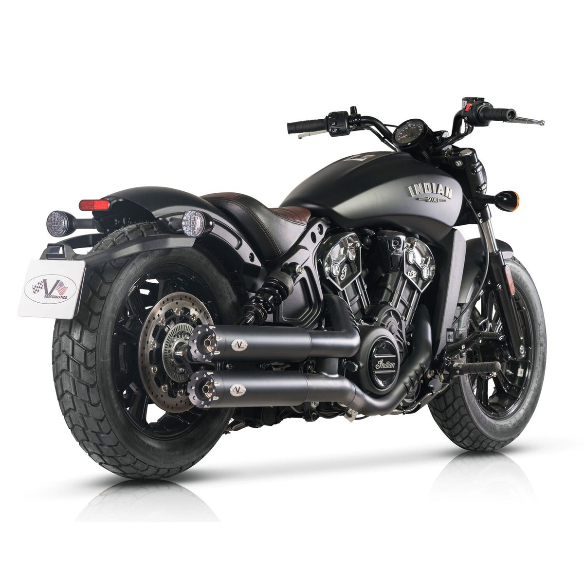 V Performance Revolver 90mm slip-on muffler set - Black