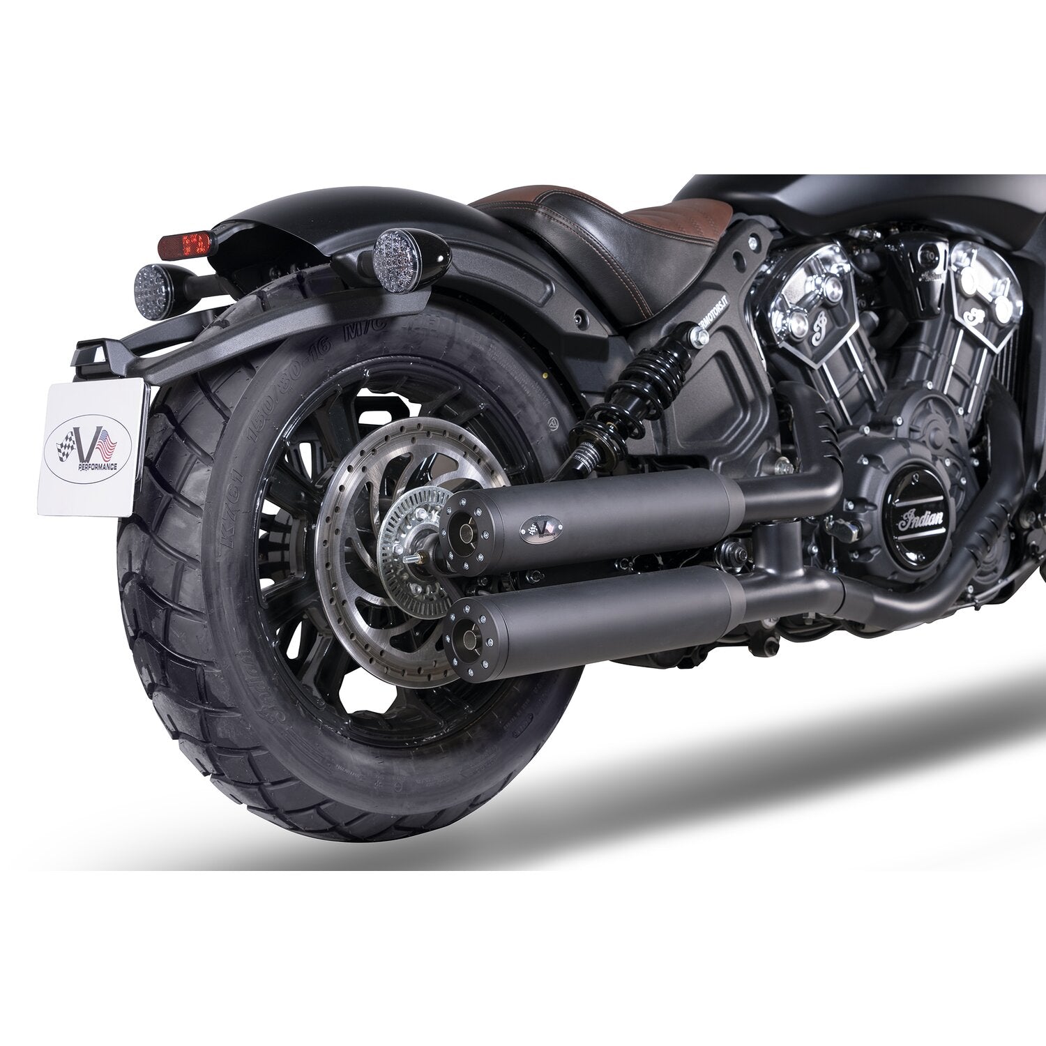V Performance Chubby 90mm slip-on muffler set - Black