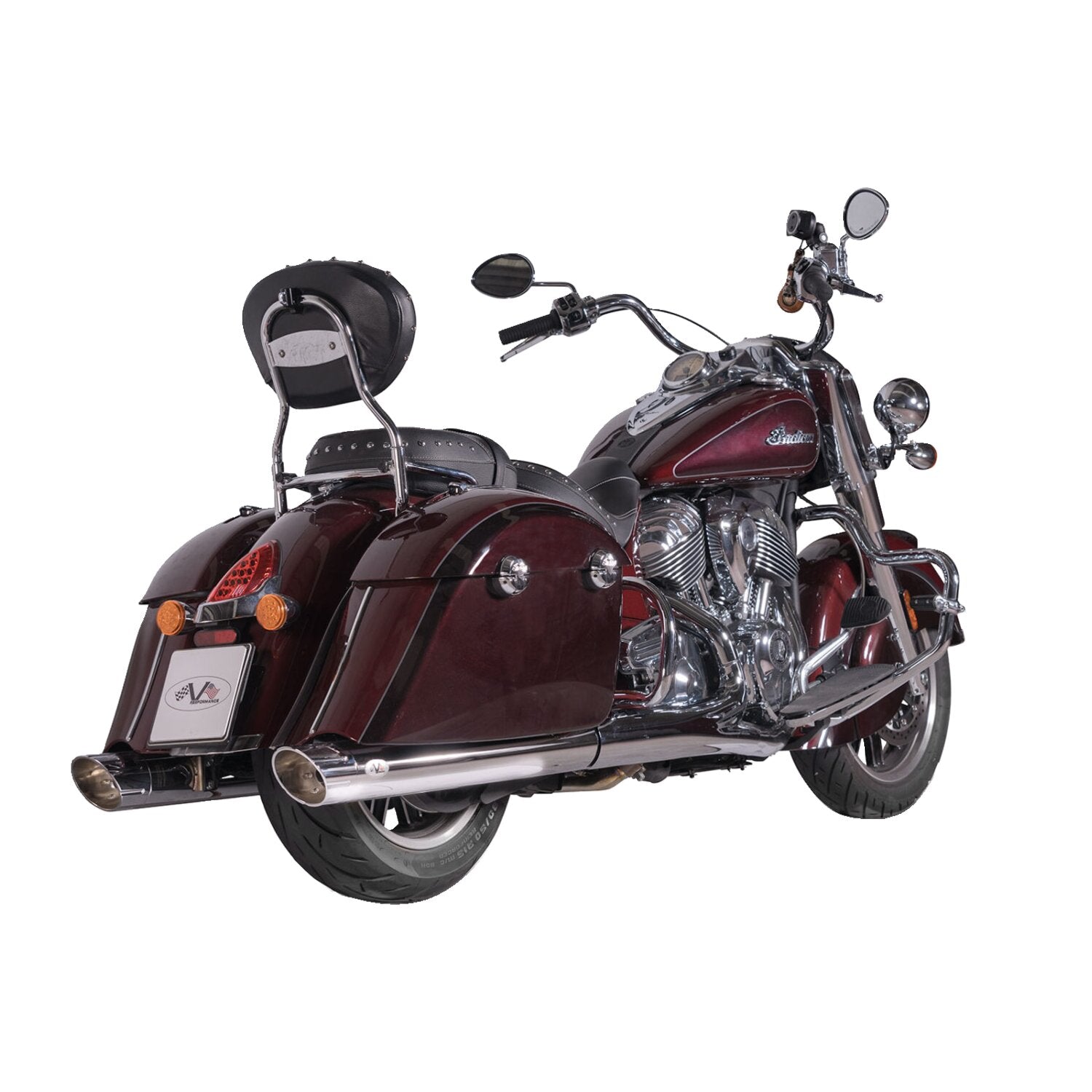 V Performance 100mm Banger slip-on muffler set - Chrome