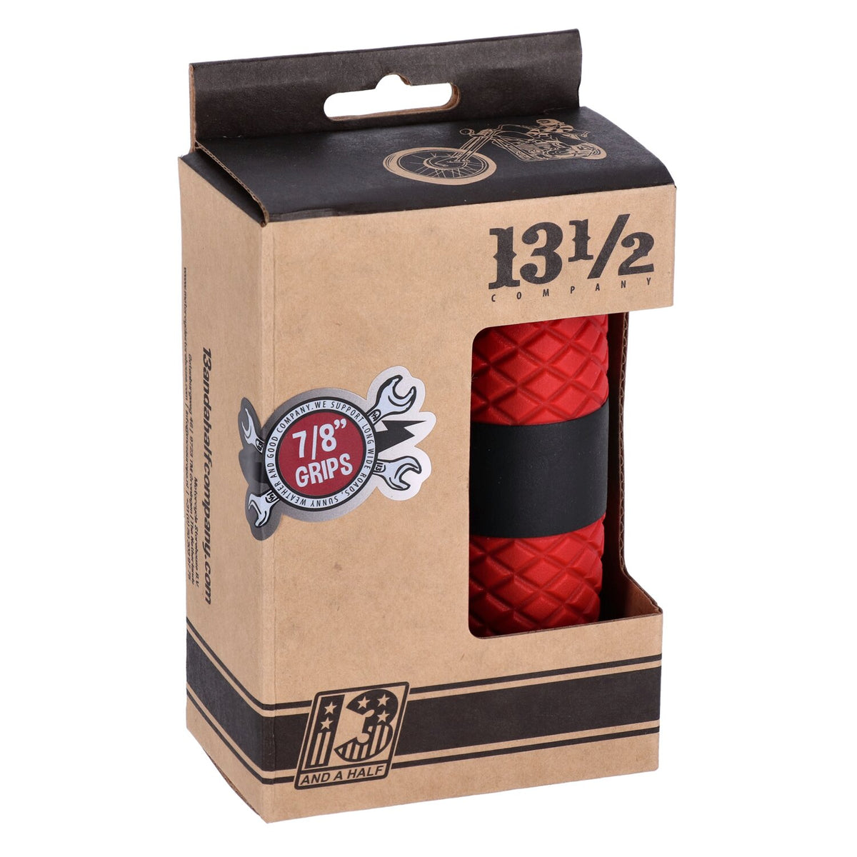 13 and a half company 13 1/2 Outlaw grips black/red 7/8"