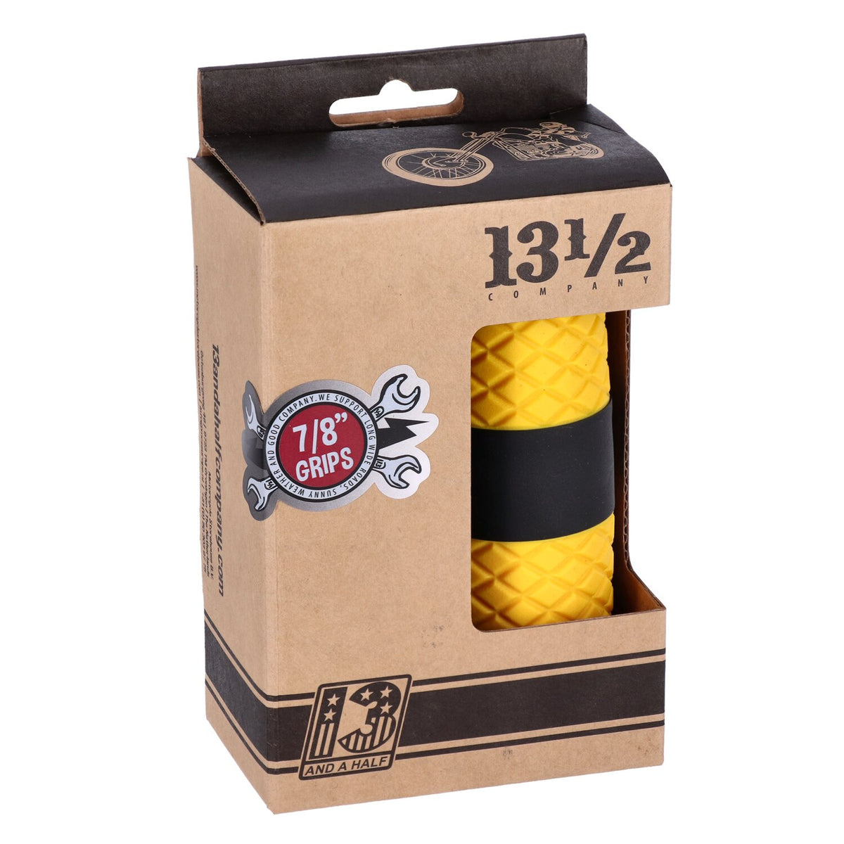 13 and a half company 13 1/2 Outlaw grips black/yellow 7/8"