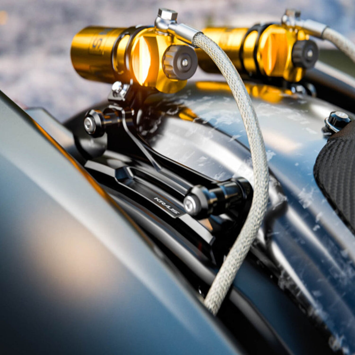 Kraus Pro-4 Docking Hardware for Öhlins - Black anodized