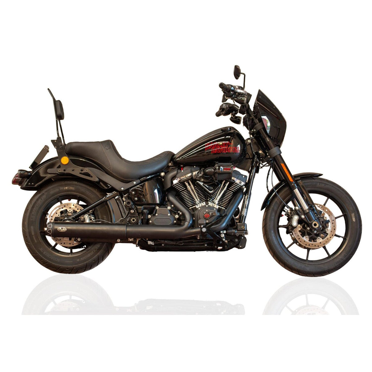 V performance 2-1 slip-on muffler - Rebel series - Black