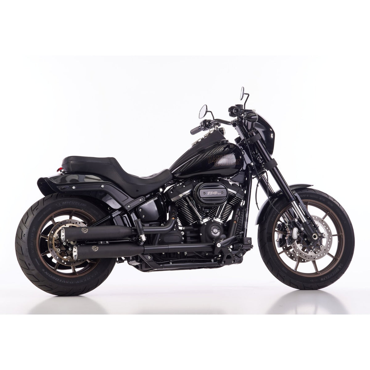 Falcon exhaust Falcon Double groove Slip-ons exhaust Black
