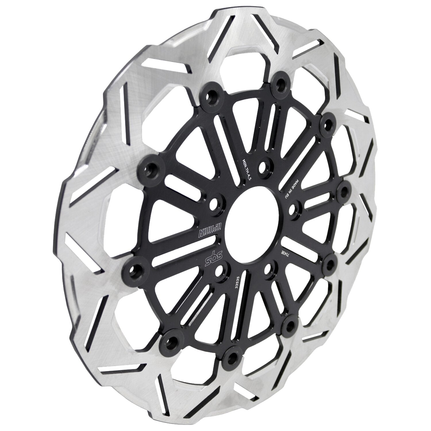 Kodlin by SBS '10-spoke' brake rotor front L/R - Clear