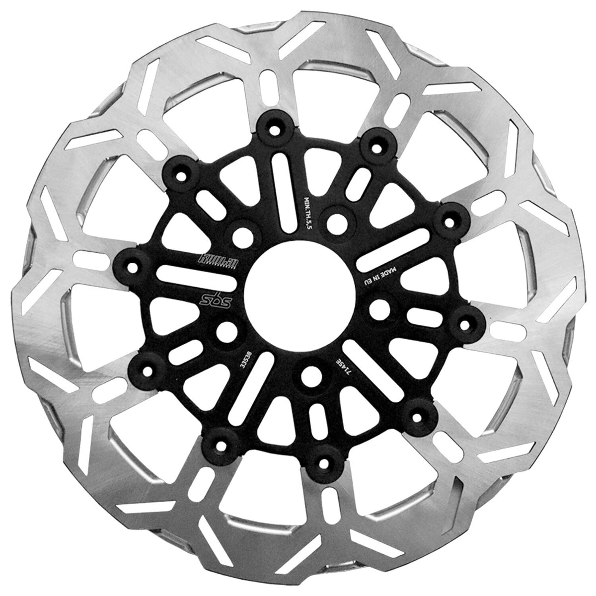 Kodlin by SBS '10-spoke' brake rotor rear - Clear