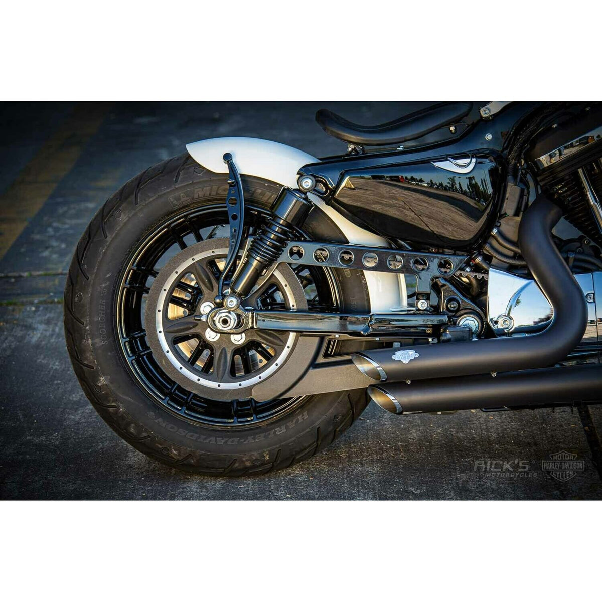 Rick's Motorcycles Rear fender Bobber 150mm tire - Steel