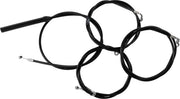 La Choppers Complete Black Vinyl Braided Handlebar Cable Kit