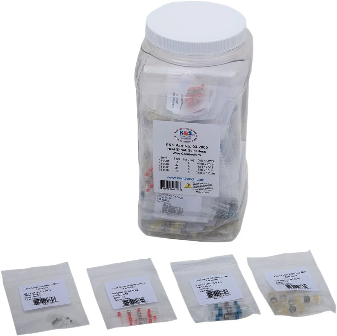 K&s Heat-shrink Solderless Wire Connector Kit