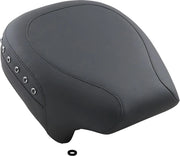 Mustang Wide Rear Seat - Studded Black Vinyl - For Harley Davidson