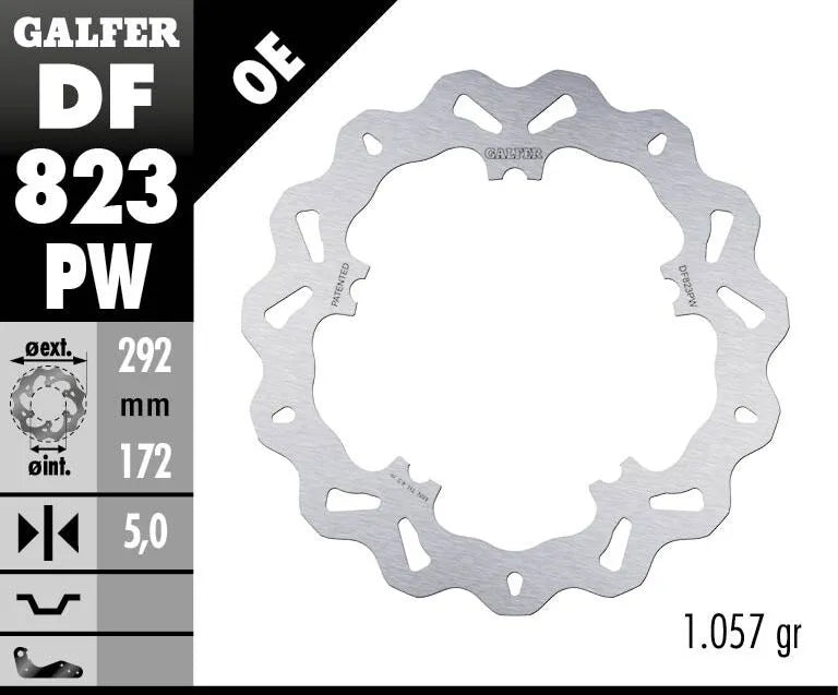 Galfer Wave Brake Rotor For Motorcycle - 292mm