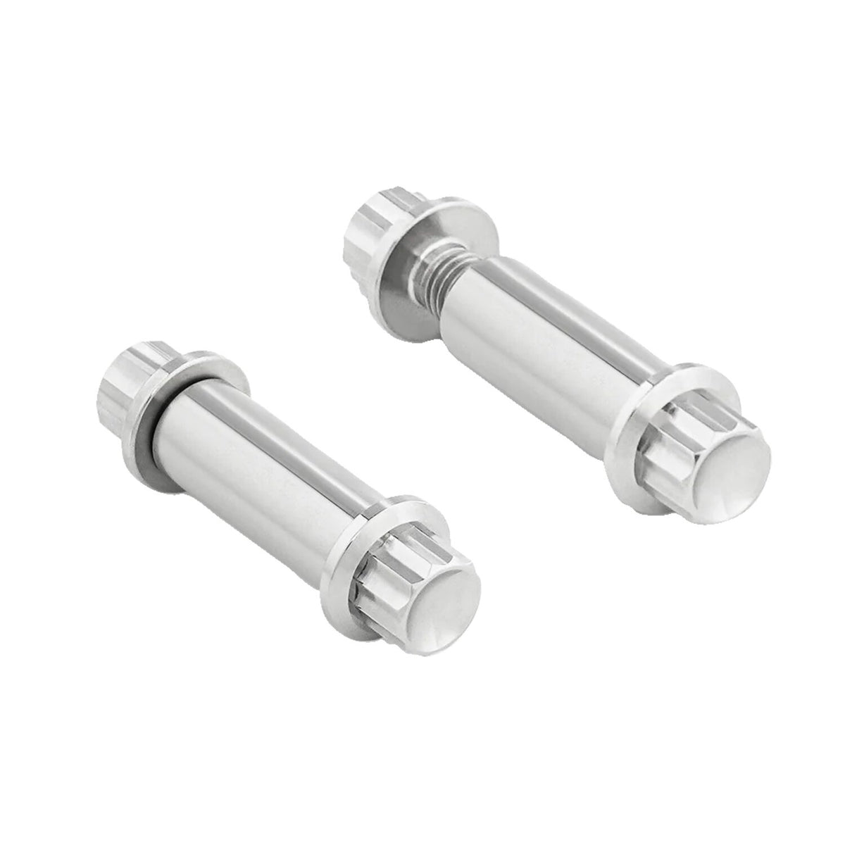 Arlen Ness titanium 12-point foot peg bolt kit - Polished