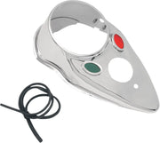 Drag Specialties Cat Eye Dash Cover - Chrome